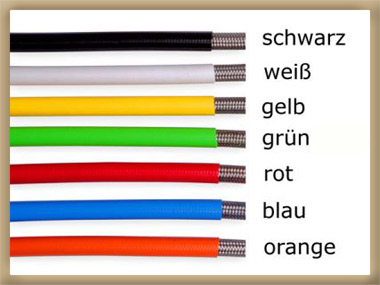Stahlflex Leitungsfarbe auf Wunsch