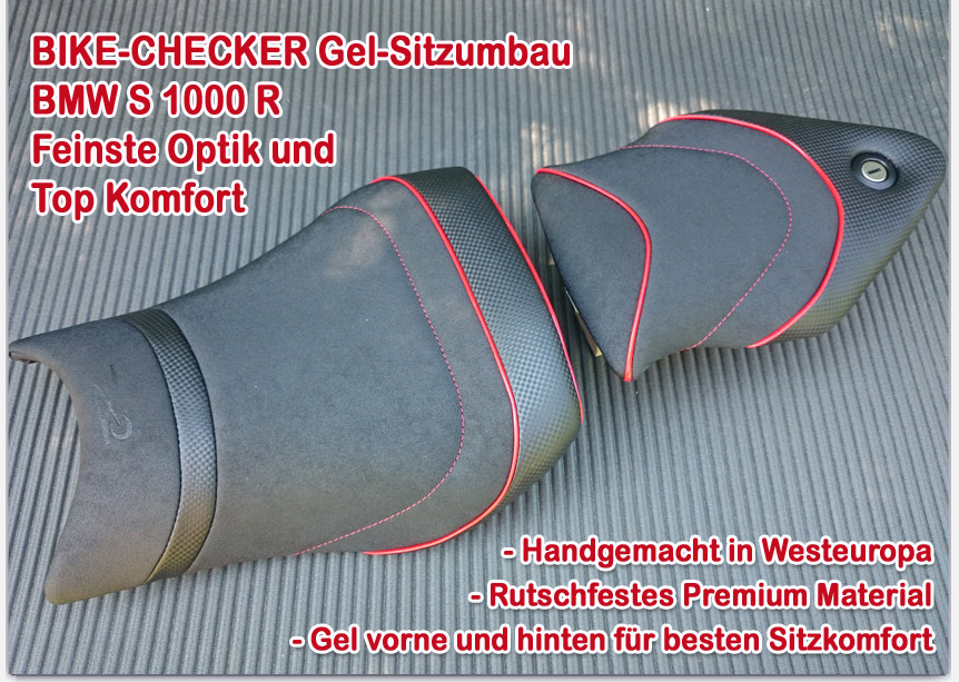 Gel Sitzbank BMW S 1000 R mit Top Sitzkomfort und Optik