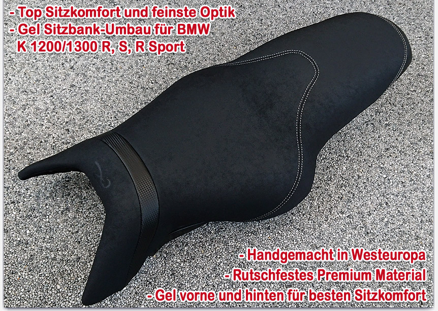 BMW K 1200 und K 1300 R , s und S Sport Gel Sitzbank